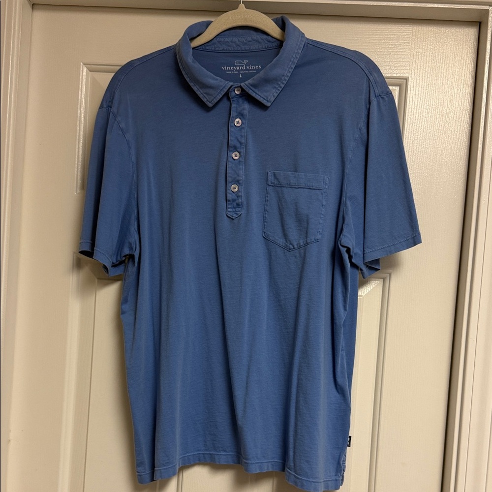 EUC Men’s Vineyard Vines Pima Cotton Polo, Size L, Blue